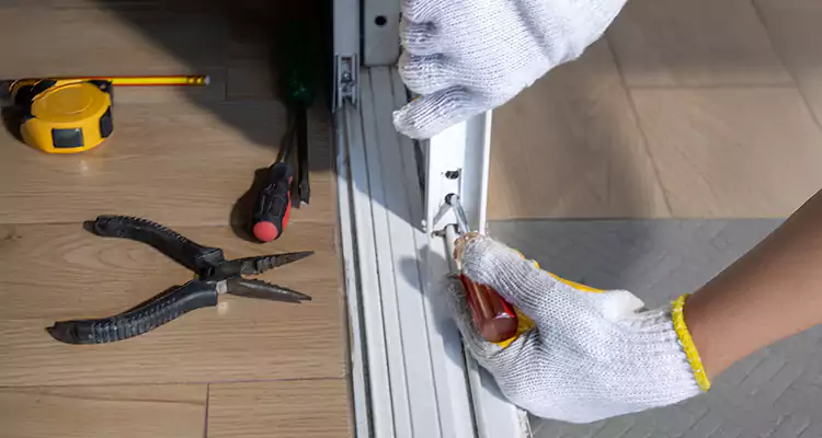 Backyard Sliding Door Track Repair in Golden Glades, FL